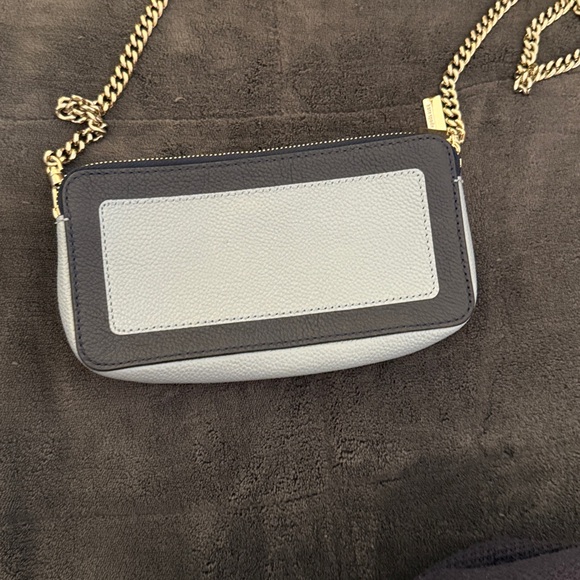 NWOT Kate spade mini purse navy baby blue detail leather - Picture 4 of 4